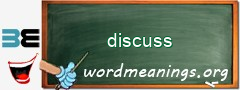 WordMeaning blackboard for discuss